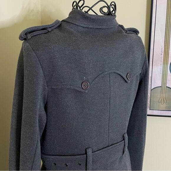 BAILEY 44 Jacket Size 4 Button Front Short to Long Convertible Military Accents - Picture 6 of 16